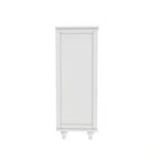 Credenza Buffet Minimalista con Doppie Ante in Vetro e Cassetto, Armadio Contenitore in Legno per Soggiorno, Corridoio