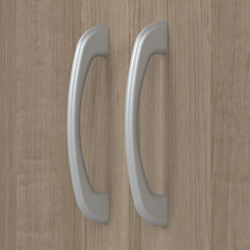Mobiletto contenitore per bagno piccolo con ante, ripiani regolabili, finitura legno