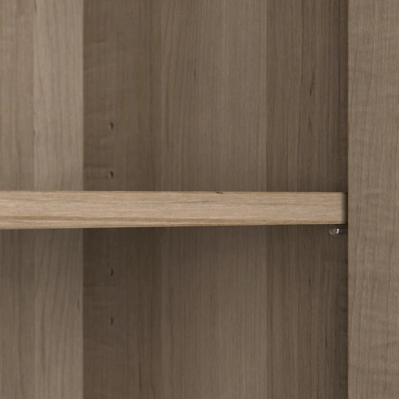 Mobiletto contenitore per bagno piccolo con ante, ripiani regolabili, finitura legno