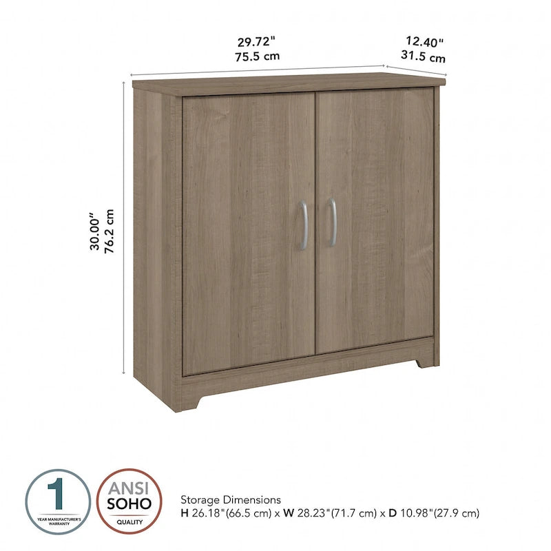 Mobiletto contenitore per bagno piccolo con ante, ripiani regolabili, finitura legno