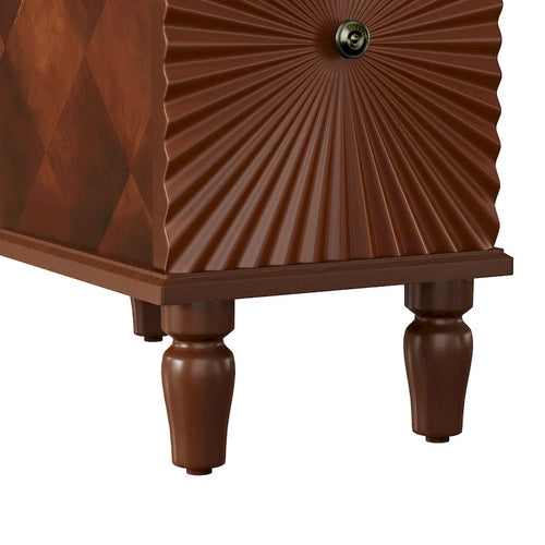 Tavolino da divano moderno a 2 cassetti, tavolino stretto in legno massello, comodino sottile per soggiorno, camera da letto
