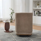 Poltrona da ufficio in ciniglia larga 63,5 cm con base in metallo girevole a 360°