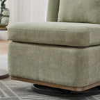Poltrona da ufficio in ciniglia larga 63,5 cm con base in metallo girevole a 360°
