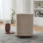 Poltrona da ufficio in ciniglia larga 63,5 cm con base in metallo girevole a 360°