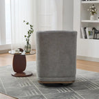 Poltrona da ufficio in ciniglia larga 63,5 cm con base in metallo girevole a 360°