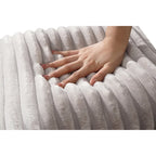 Divano Letto Angolare in Velluto a Coste 93.25" con Seduta Profonda e 6 Cuscini - Sezionale Moderno Convertibile