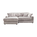 Divano Letto Angolare in Velluto a Coste 93.25" con Seduta Profonda e 6 Cuscini - Sezionale Moderno Convertibile