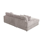 Divano Letto Angolare in Velluto a Coste 93.25" con Seduta Profonda e 6 Cuscini - Sezionale Moderno Convertibile