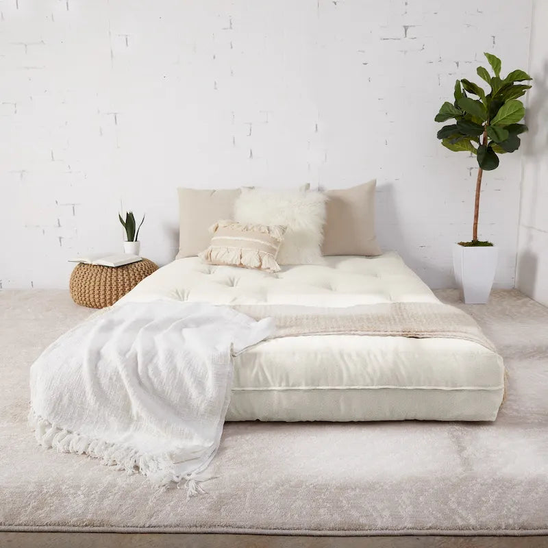 Materasso Futon Matrimoniale da 25 cm, Supporto in Schiuma, Materasso per Divano Letto Convertibile