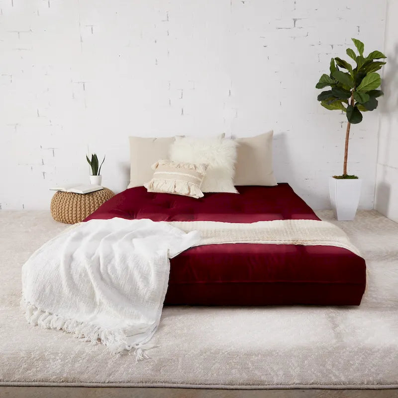 Materasso Futon Matrimoniale da 25 cm, Supporto in Schiuma, Materasso per Divano Letto Convertibile