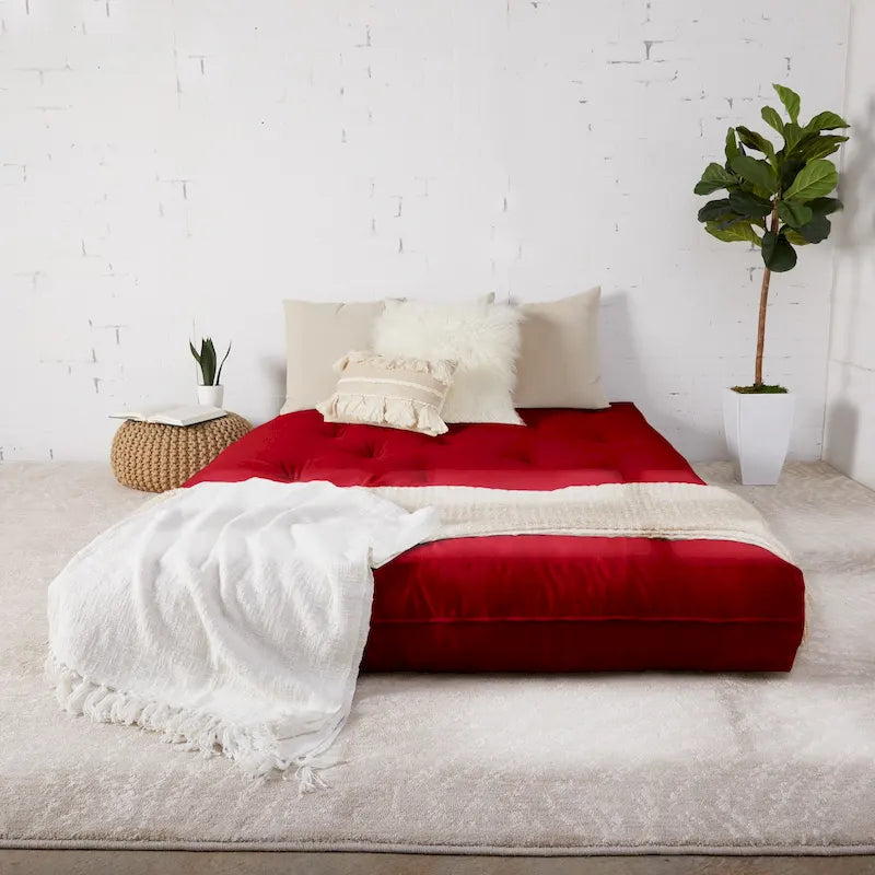 Materasso Futon Matrimoniale da 25 cm, Supporto in Schiuma, Materasso per Divano Letto Convertibile