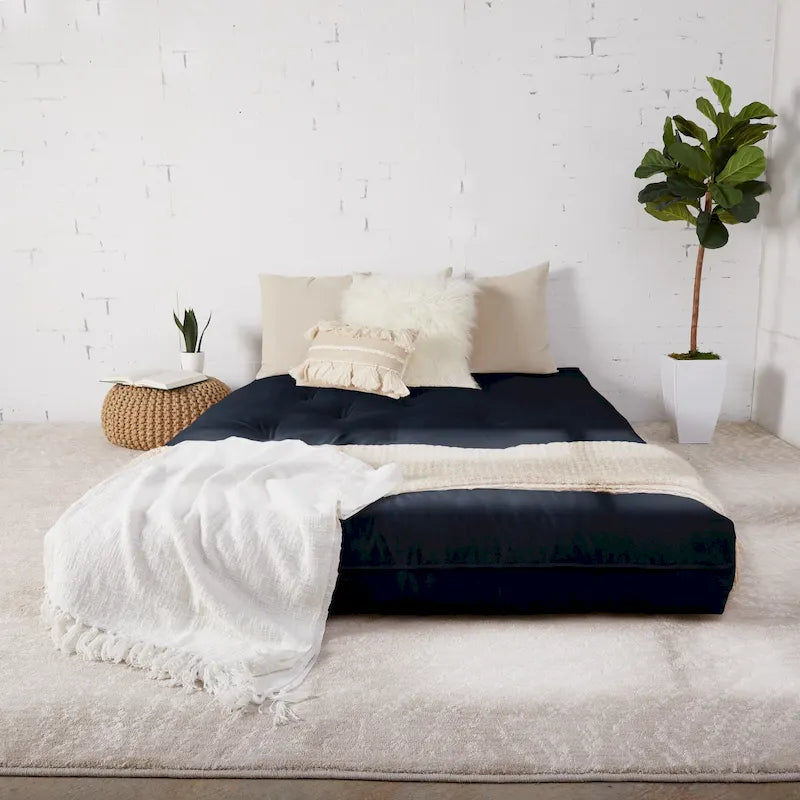 Materasso Futon Matrimoniale da 25 cm, Supporto in Schiuma, Materasso per Divano Letto Convertibile