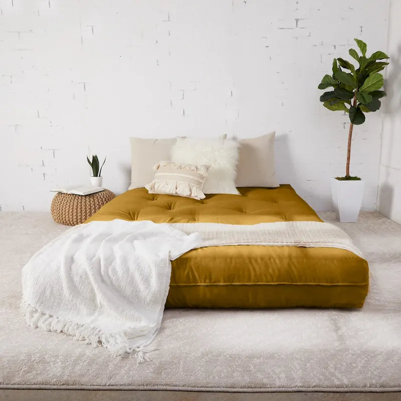 Materasso Futon Matrimoniale da 25 cm, Supporto in Schiuma, Materasso per Divano Letto Convertibile