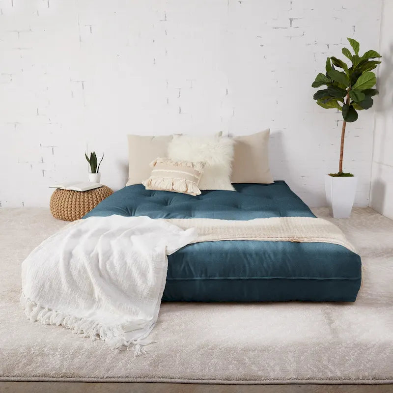 Materasso Futon Matrimoniale da 25 cm, Supporto in Schiuma, Materasso per Divano Letto Convertibile