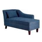 Chaise Longue Imbottita in Tessuto con Borchie, Stile Transizionale