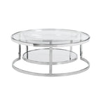 Set di 2 tavolini da caffè/cocktail rotondi a incastro, mobili moderni per soggiorno