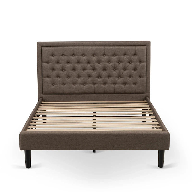Set letto matrimoniale con testiera e doghe, struttura in legno, mobili moderni per la camera da letto