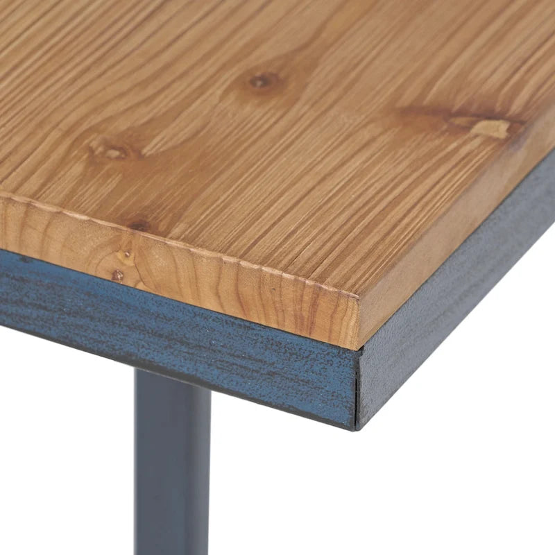 Set di 3 tavolini da incasso in legno industriale, struttura in metallo, tavolini moderni per soggiorno