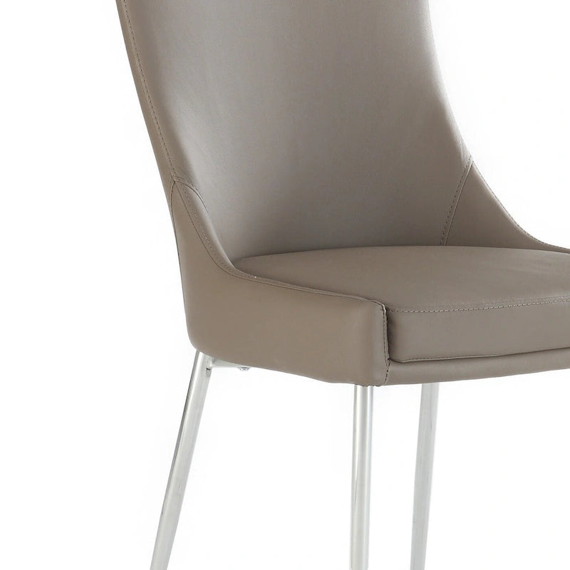 Set di 2 sedie da pranzo imbottite di design, stile moderno