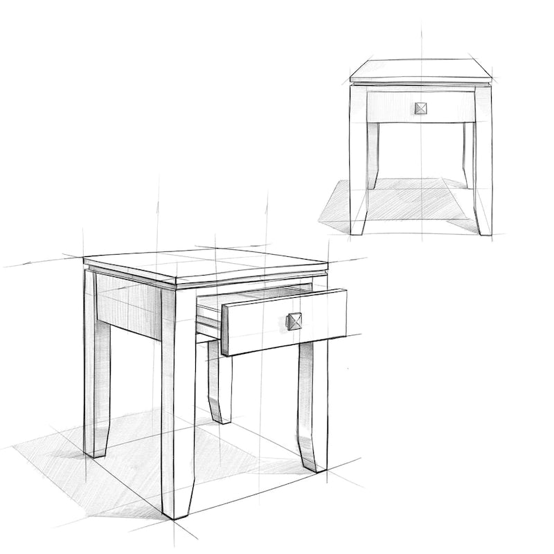 Tavolino stretto in legno massello da 14 pollici, stile contemporaneo rettangolare, tavolino sottile