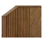 Letto a piattaforma Queen Size in legno, finitura marrone, mobili camera da letto di ispirazione Mid-Century Modern