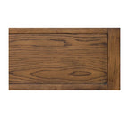 Letto a piattaforma Queen Size in legno, finitura marrone, mobili camera da letto di ispirazione Mid-Century Modern