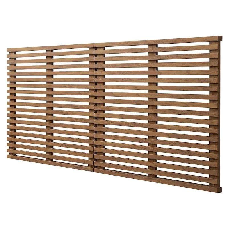 Testiera Galleggiante King Size in Legno di Noce Mid-Century Modern, a Parete