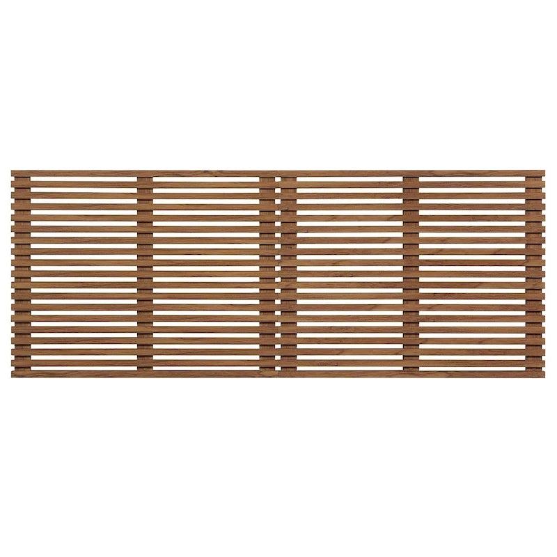 Testiera Galleggiante King Size in Legno di Noce Mid-Century Modern, a Parete