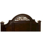 Letto a baldacchino queen size, finitura tradizionale in legno di noce, struttura del letto in legno massello