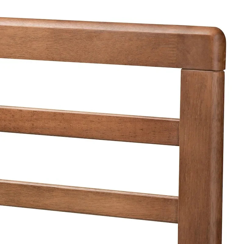 Letto a piattaforma in legno Mid-Century Modern, profilo basso, telaio per camera da letto Queen/King
