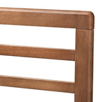 Letto a piattaforma in legno Mid-Century Modern, profilo basso, telaio per camera da letto Queen/King