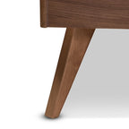Letto a piattaforma in legno Mid-Century Modern, profilo basso, telaio per camera da letto Queen/King