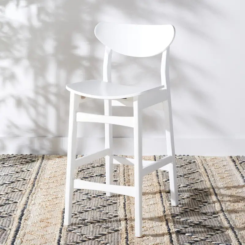 Sgabello da bar imbottito altezza bancone con gambe in legno, altezza seduta 66 cm