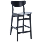 Sgabello da bar imbottito altezza bancone con gambe in legno, altezza seduta 66 cm