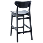Sgabello da bar imbottito altezza bancone con gambe in legno, altezza seduta 66 cm