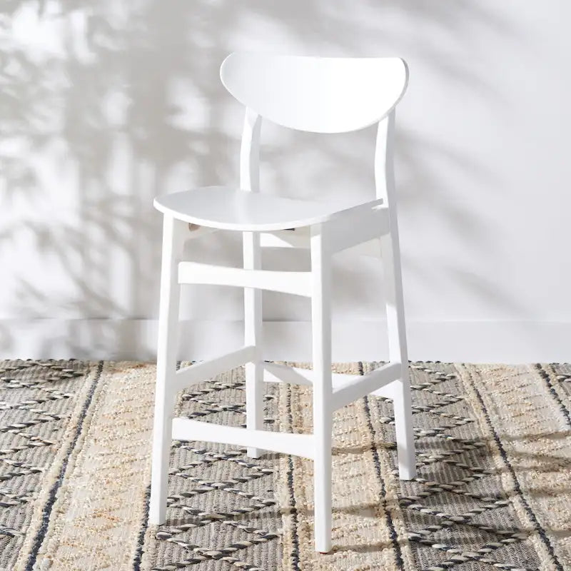 Sgabello da bar imbottito altezza bancone con gambe in legno, altezza seduta 66 cm