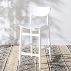 Sgabello da bar imbottito altezza bancone con gambe in legno, altezza seduta 66 cm