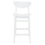 Sgabello da bar imbottito altezza bancone con gambe in legno, altezza seduta 66 cm