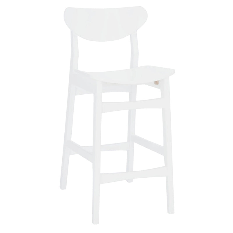 Sgabello da bar imbottito altezza bancone con gambe in legno, altezza seduta 66 cm