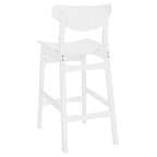 Sgabello da bar imbottito altezza bancone con gambe in legno, altezza seduta 66 cm