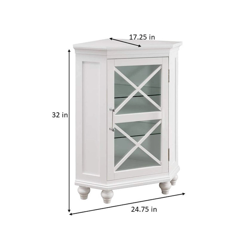 Mobile angolare in legno con ripiani, stile rustico Blue Ridge