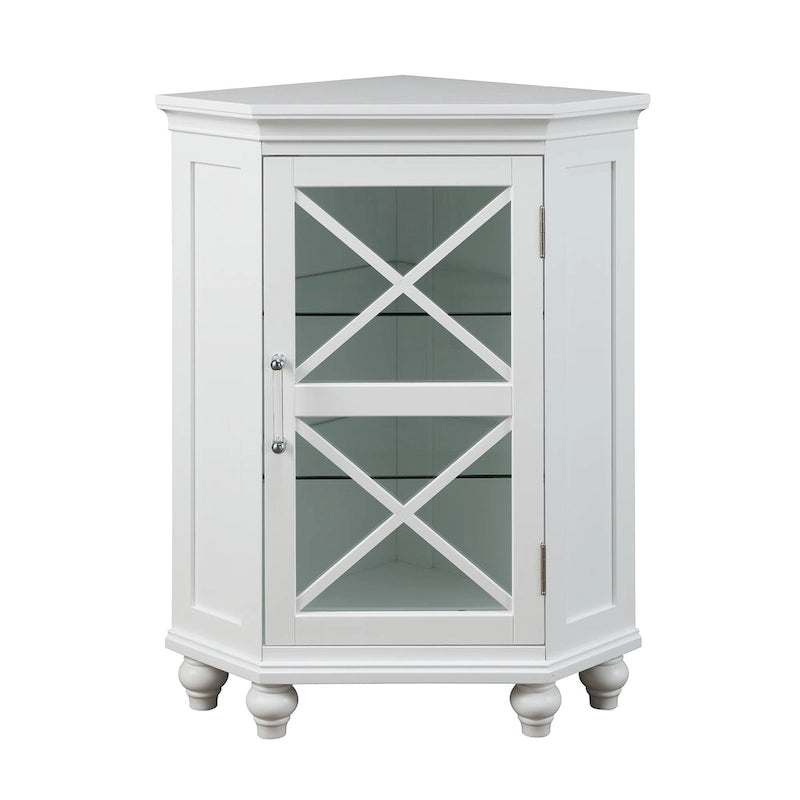 Mobile angolare in legno con ripiani, stile rustico Blue Ridge