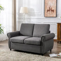 Divanetto a due posti estraibile con materasso memory foam singolo, divano letto convertibile