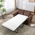 Divanetto a due posti estraibile con materasso memory foam singolo, divano letto convertibile