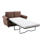 Divanetto a due posti estraibile con materasso memory foam singolo, divano letto convertibile