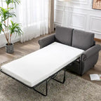 Divanetto a due posti estraibile con materasso memory foam singolo, divano letto convertibile