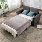 Divanetto a due posti estraibile con materasso memory foam singolo, divano letto convertibile