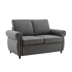 Divanetto a due posti estraibile con materasso memory foam singolo, divano letto convertibile