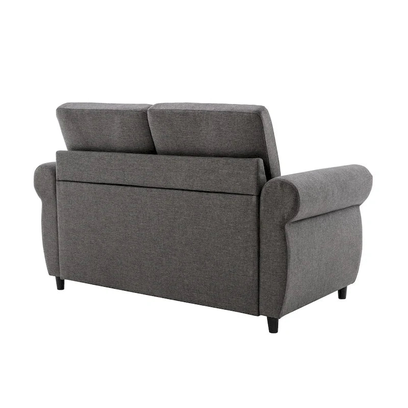 Divanetto a due posti estraibile con materasso memory foam singolo, divano letto convertibile