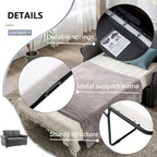 Divanetto a due posti estraibile con materasso memory foam singolo, divano letto convertibile